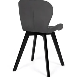 6 Chaises en velours gris foncé*IDMarket