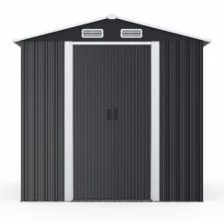 Abri de jardin gris en acier galvanisé*IDMarket Best