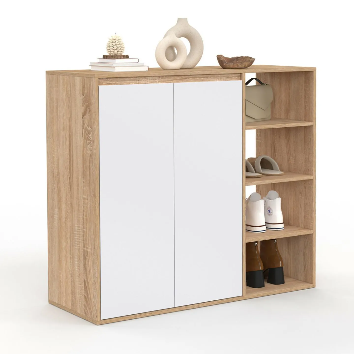 Armoire à chaussures 12 paires 2 portes et 4 étagères*IDMarket New