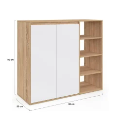 Armoire à chaussures 12 paires 2 portes et 4 étagères*IDMarket New
