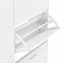 Armoire à chaussures 4 portes blanche*IDMarket Hot