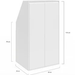 Armoire blanche sous pente 3 portes 1 niche*IDMarket New