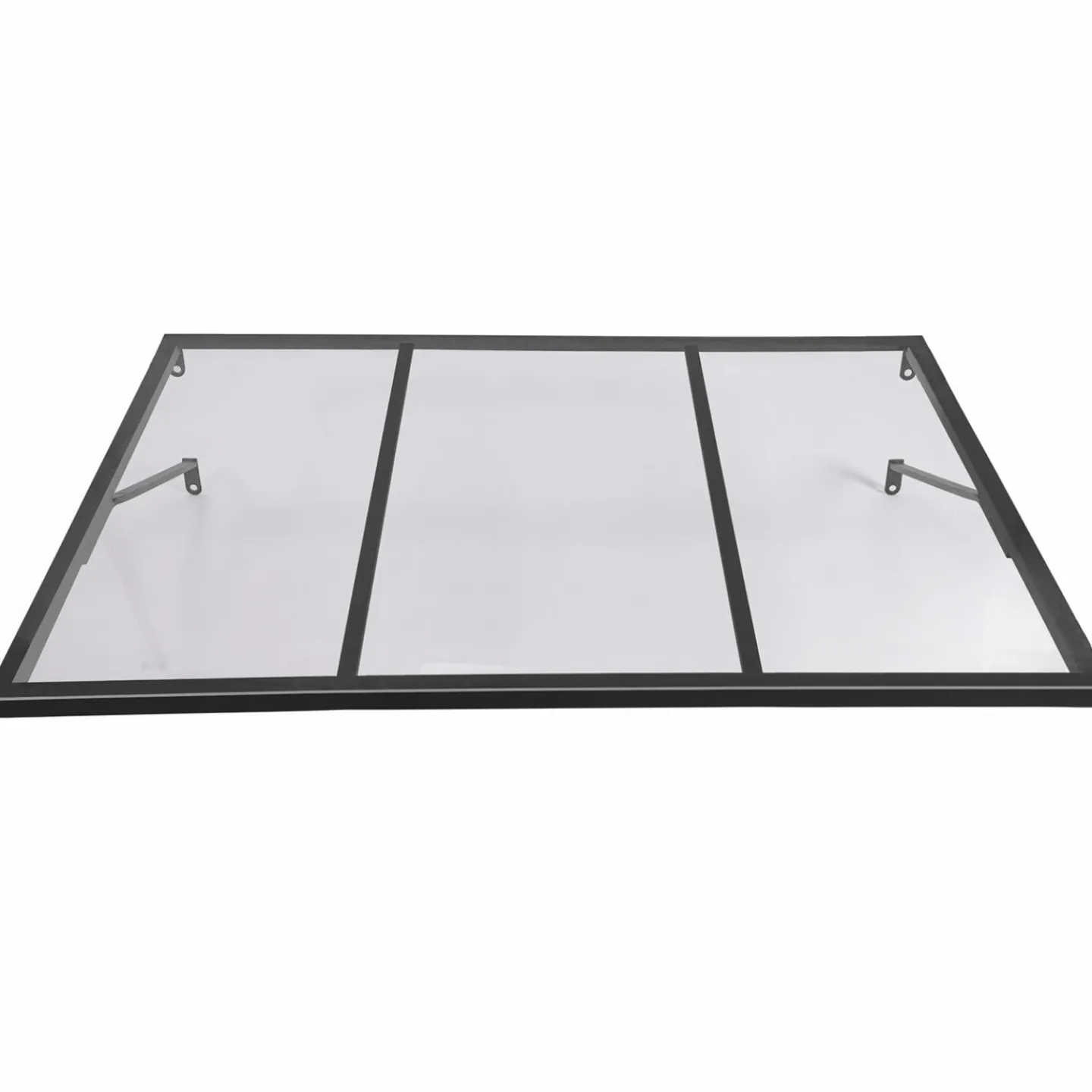 Auvent de porte moderne verrière noire 90 x 140 cm*IDMarket Clearance
