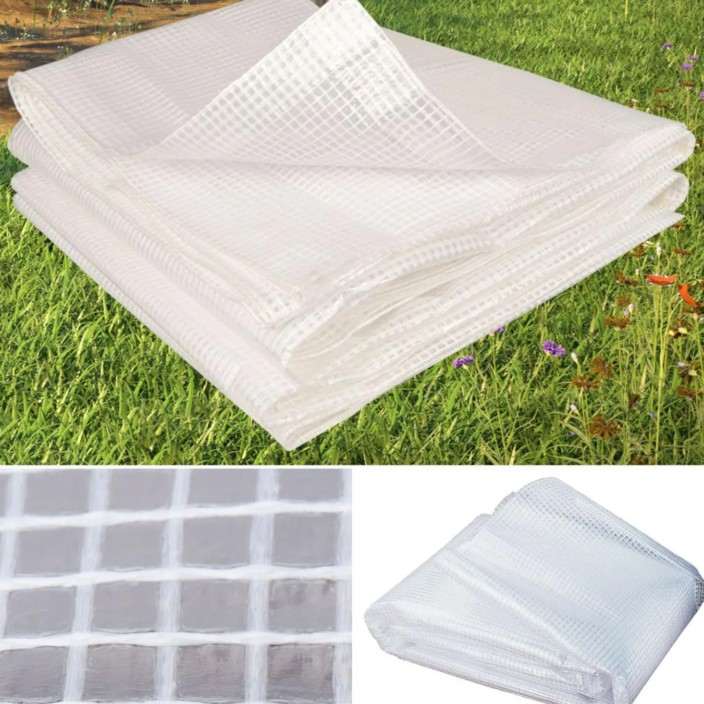 Bâche armée transparente 4x6 m renforcée*IDMarket Sale