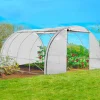 Bâche de rechange 4 saisons pour serre tunnel 12 m² blanche*IDMarket Online
