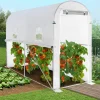 Bâche de rechange 130gr/m² pour serre à tomates 3m² blanche relevable*IDMarket
