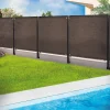 Brise vue 1,5 m x 10m taupe occultant 220 g m²*IDMarket