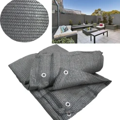 Brise vue 1,5m x 10m gris occultant 90g m²*IDMarket Online