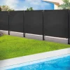 Brise vue 1,5m x 10m noir occultant 220g m²*IDMarket Outlet