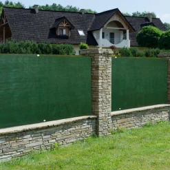 Brise vue vert 1,2 m x 10 m occultant 400 gr/m²*IDMarket New