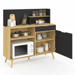 Buffet bas de cuisine hêtre et noir*IDMarket Sale