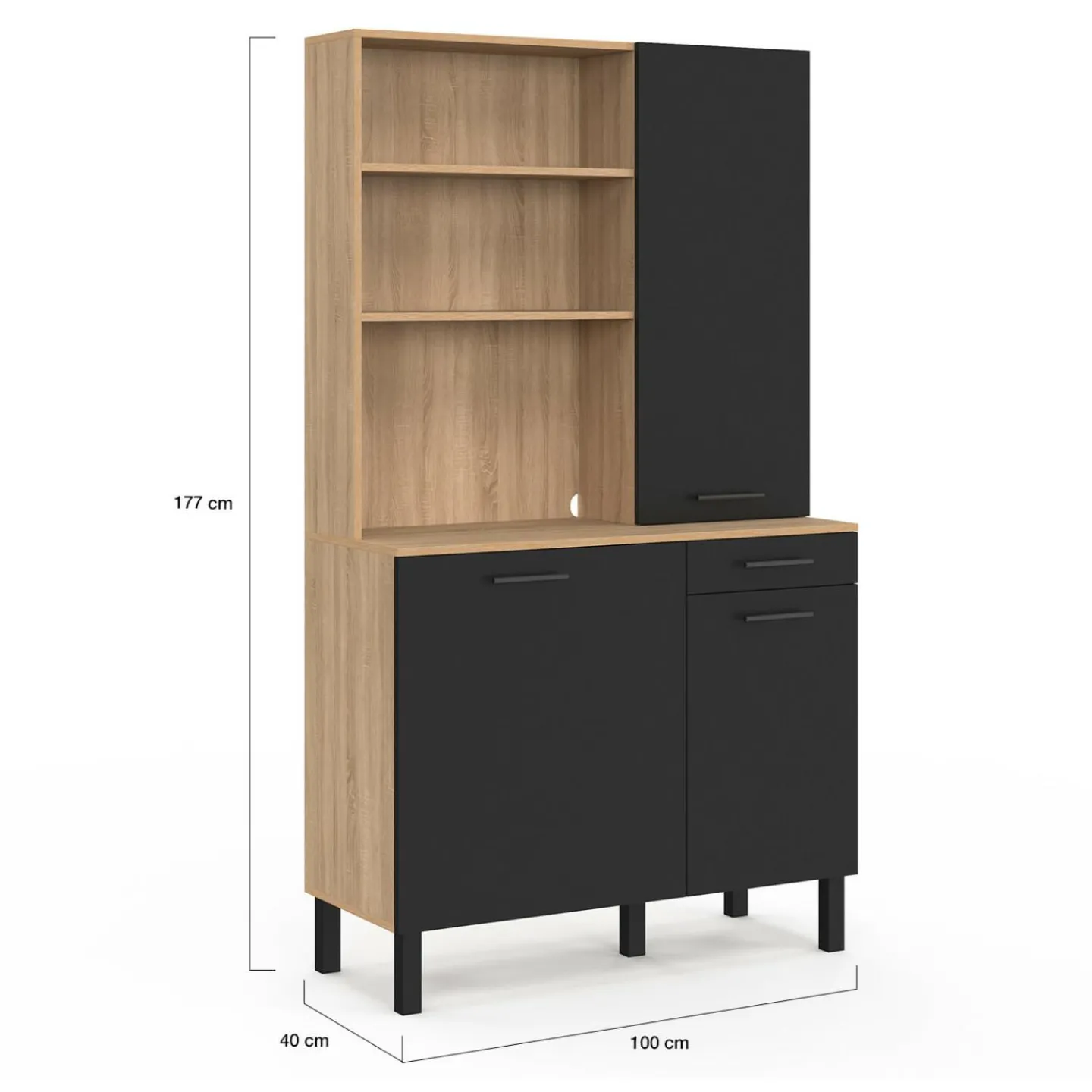 Buffet cuisine 100 cm 3 portes*IDMarket