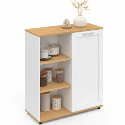 Buffet d'appoint blanc et bois*IDMarket Clearance