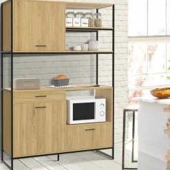 Buffet de cuisine industriel 3 portes 1 tiroir*IDMarket Sale