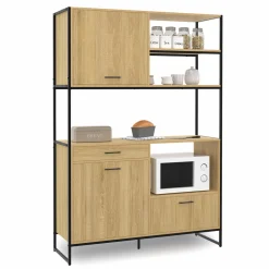 Buffet de cuisine industriel 3 portes 1 tiroir*IDMarket Sale