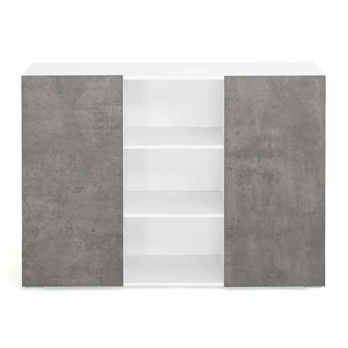 Buffet effet béton et blanc 2 portes*IDMarket Sale