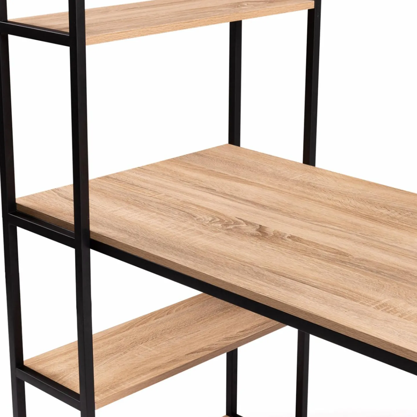Bureau style industriel en métal et bois*IDMarket Discount