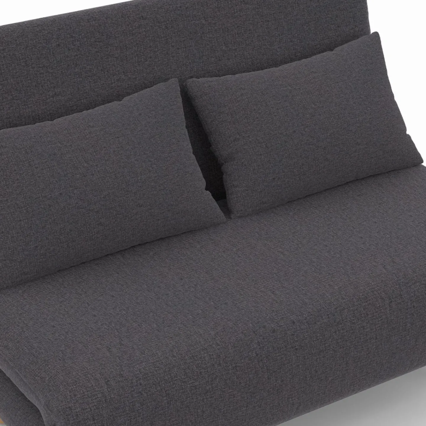Canapé lit convertible 2 places 120x190cm tissu gris anthracite*IDMarket Best