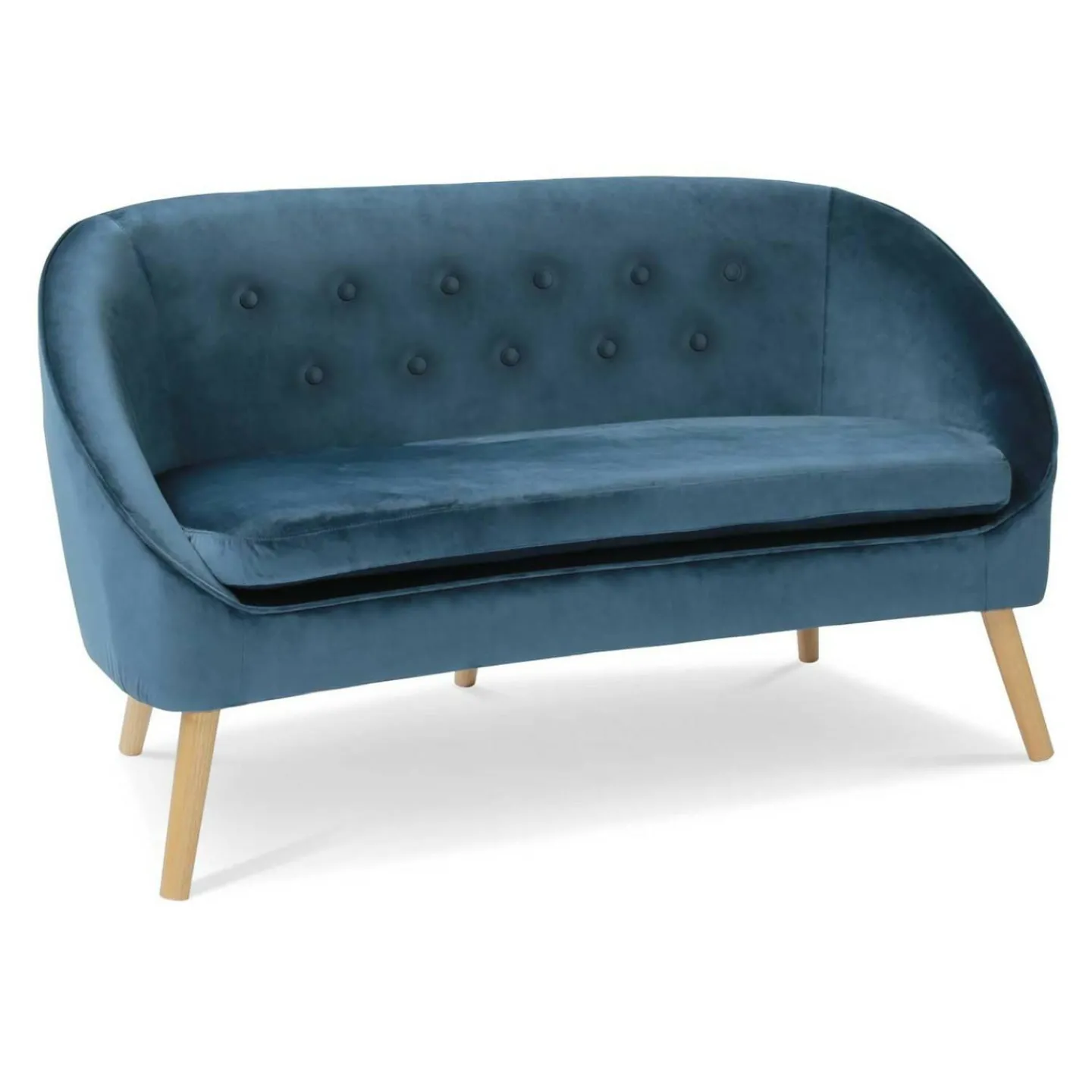 Canapé velours bleu*IDMarket New