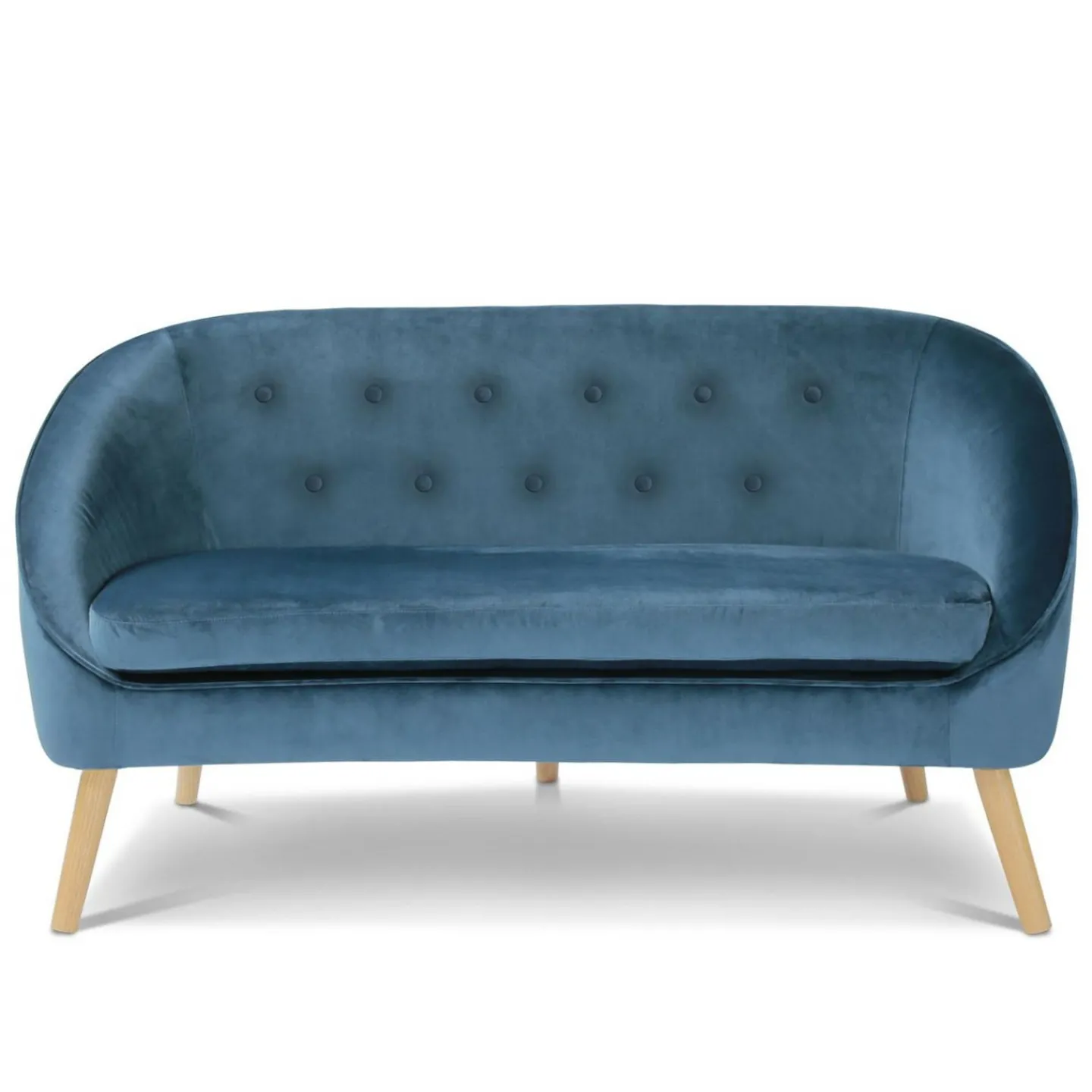 Canapé velours bleu*IDMarket New