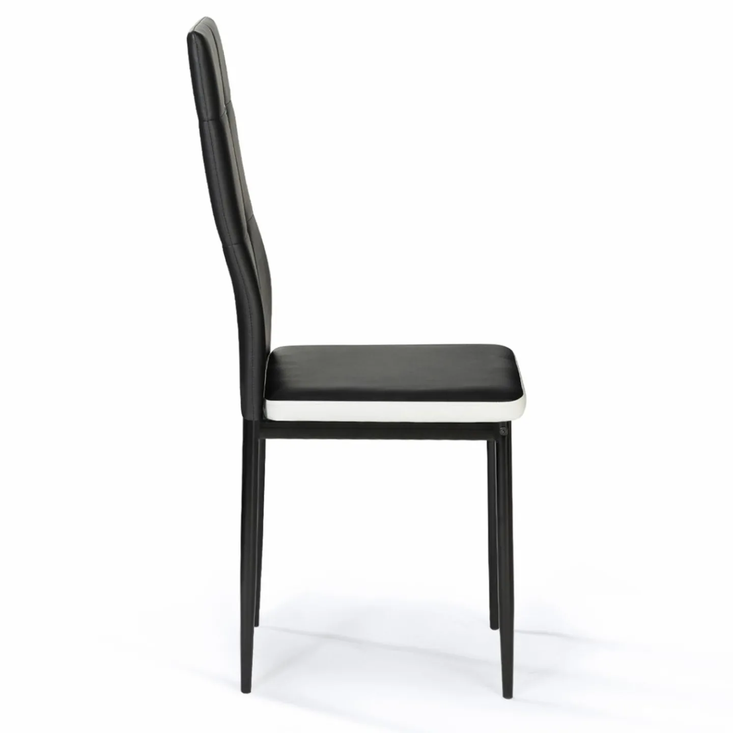 Chaises de salle à manger noires et blanches avec strass*IDMarket Hot