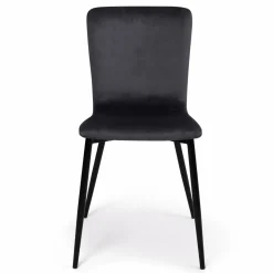Chaises design en velours gris foncé x4*IDMarket Discount