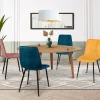 Chaises en velours mix color (bleu, jaune et rose) : lot de 4*IDMarket Discount