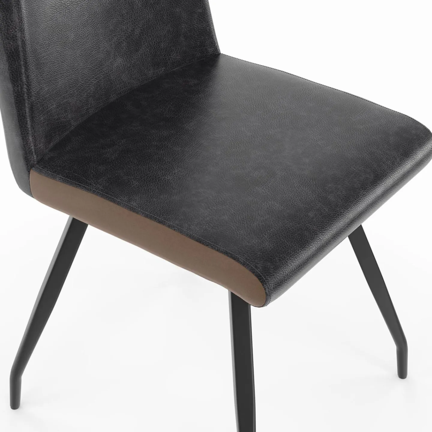 Chaises grises liseré marron pieds araignée pour salle à manger*IDMarket Clearance
