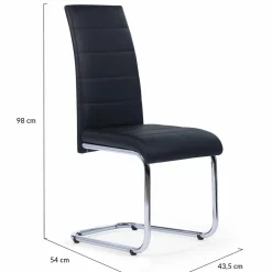 Chaises noires design pour salle à manger MIA*IDMarket Online