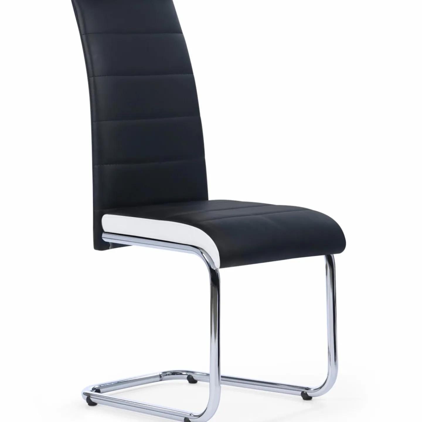 Chaises noires et blanches design pour salle à manger MIA*IDMarket