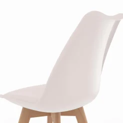Chaises scandinaves 4 couleurs : pastel rose x2, blanc x2, gris clair x2 et bleu x2*IDMarket