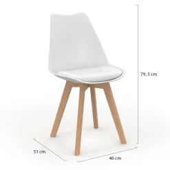 Chaises scandinaves 4 couleurs : gris foncé, gris clair, noir et blanc*IDMarket Online