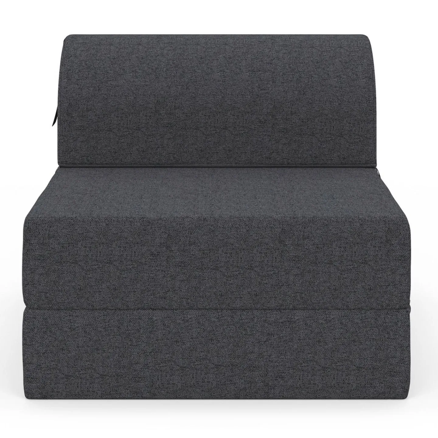 Chauffeuse convertible 1 place en tissu gris anthracite*IDMarket New