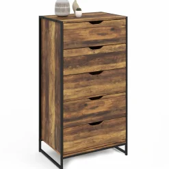 Chiffonnier design industriel 5 tiroirs*IDMarket Best