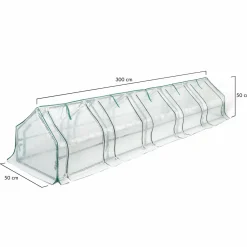 Châssis serre de jardin 3m blanche*IDMarket