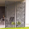 Claustra extérieur métal gris motif palmier*IDMarket Sale