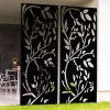 Claustra extérieur métal noir mat motif floral*IDMarket Clearance