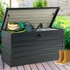Coffre de rangement extérieur étanche en métal gris 350 L*IDMarket Best