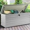 Coffre de rangement extérieur étanche en métal gris clair 600 L*IDMarket Outlet