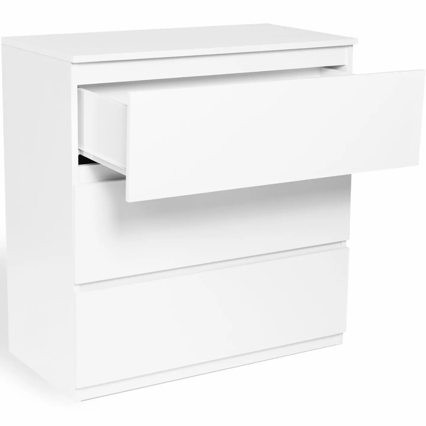 Commode 3 tiroirs blanche*IDMarket