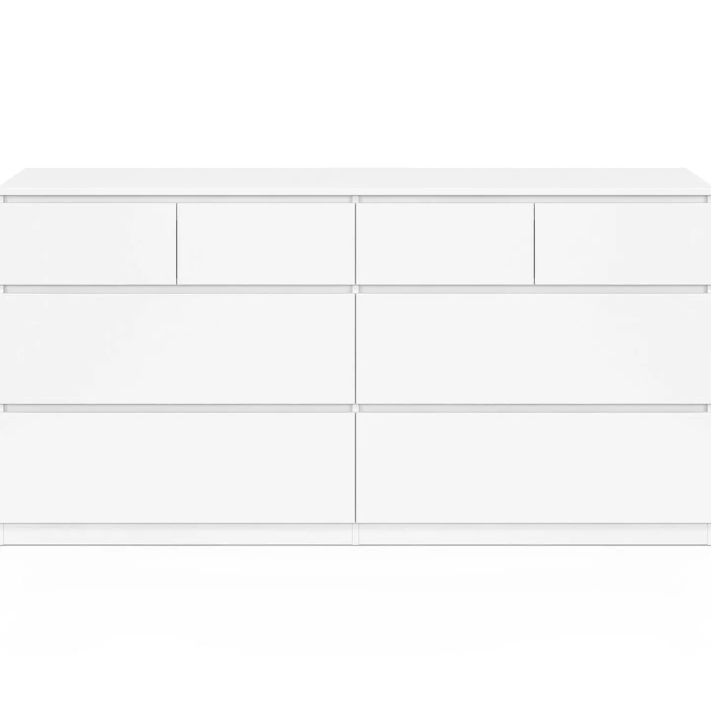 Commode 8 tiroirs bois blanc 160 cm*IDMarket Best