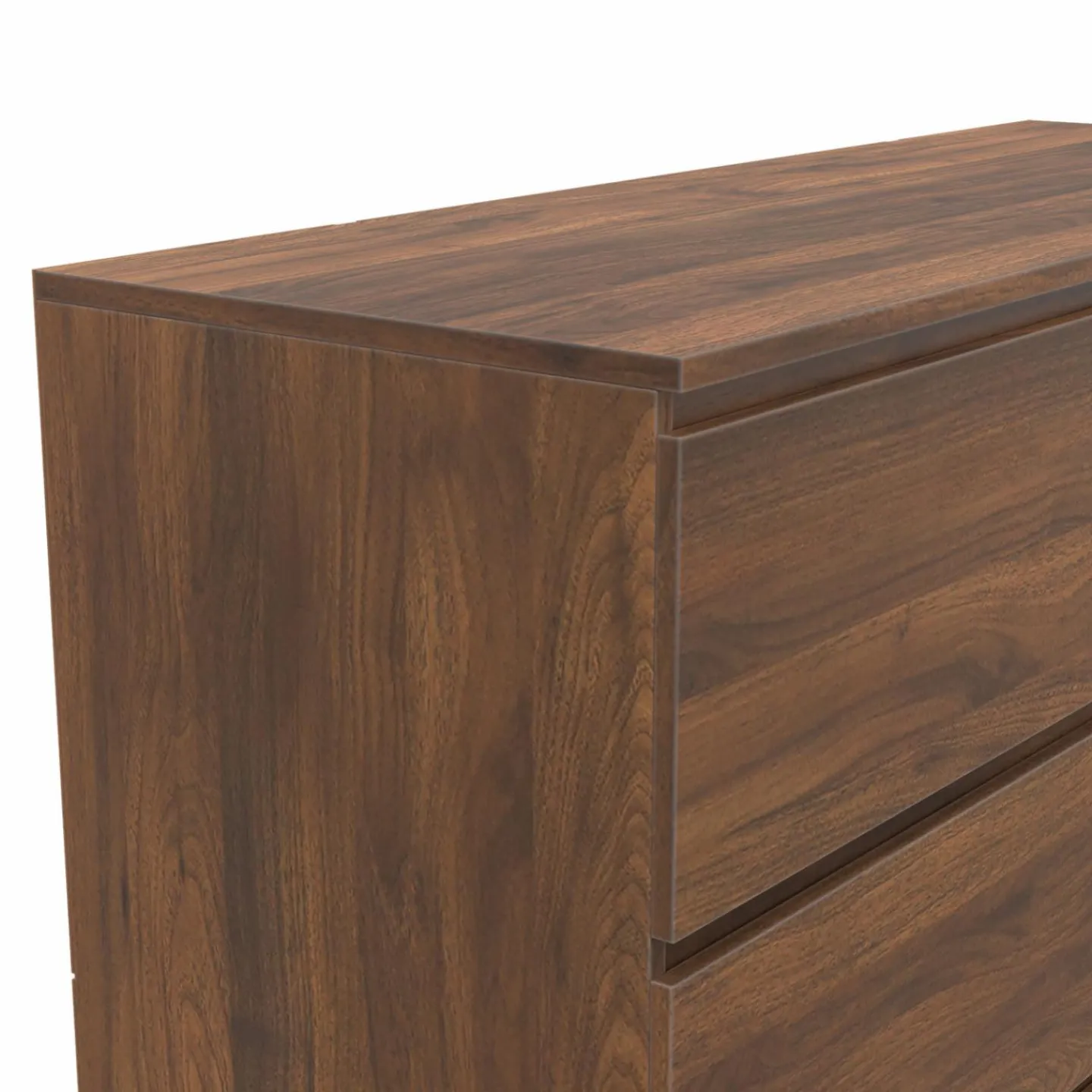 Commode en bois effet noyer avec 6 tiroirs 110 cm*IDMarket New