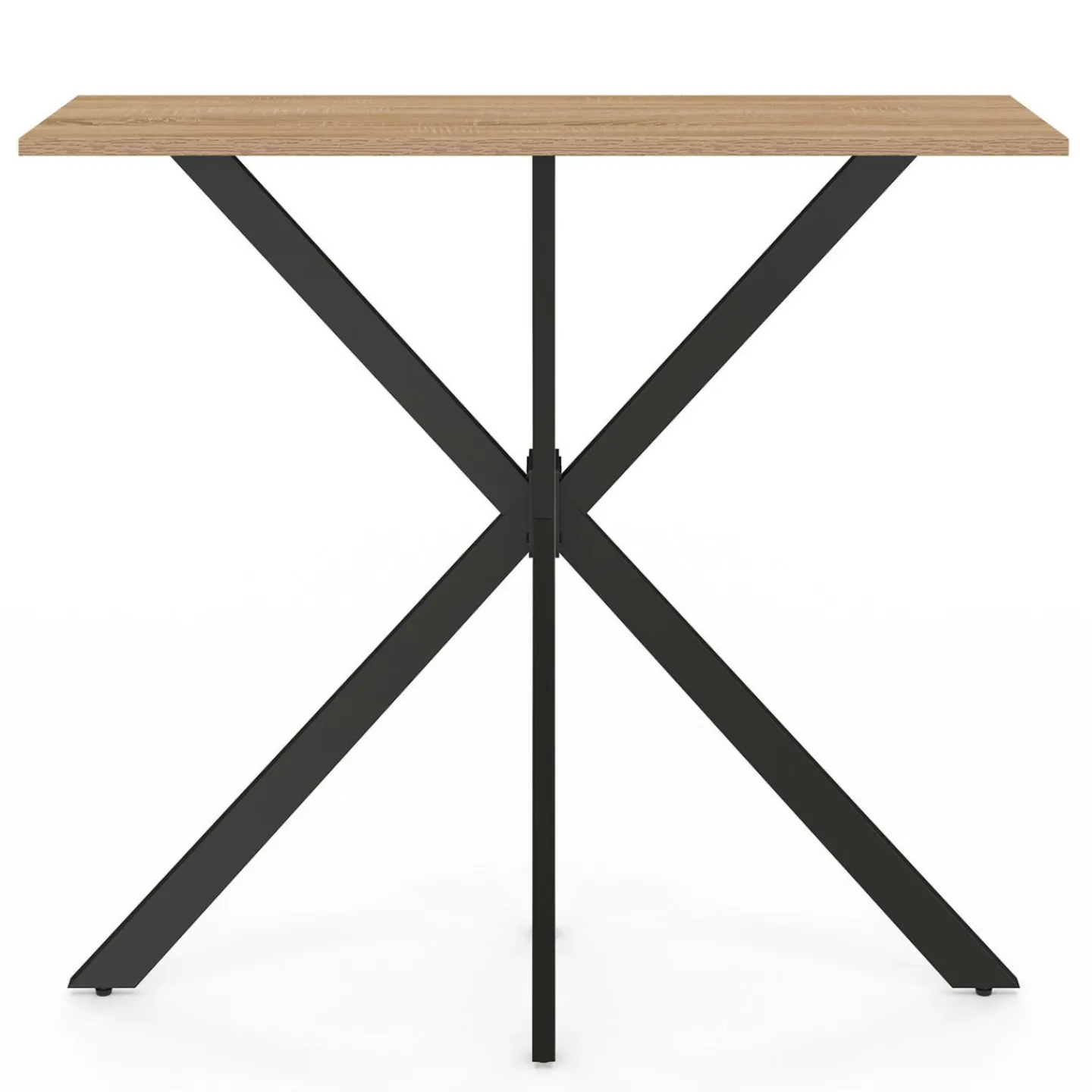 Console en bois avec pied araignée métalique noir*IDMarket Discount