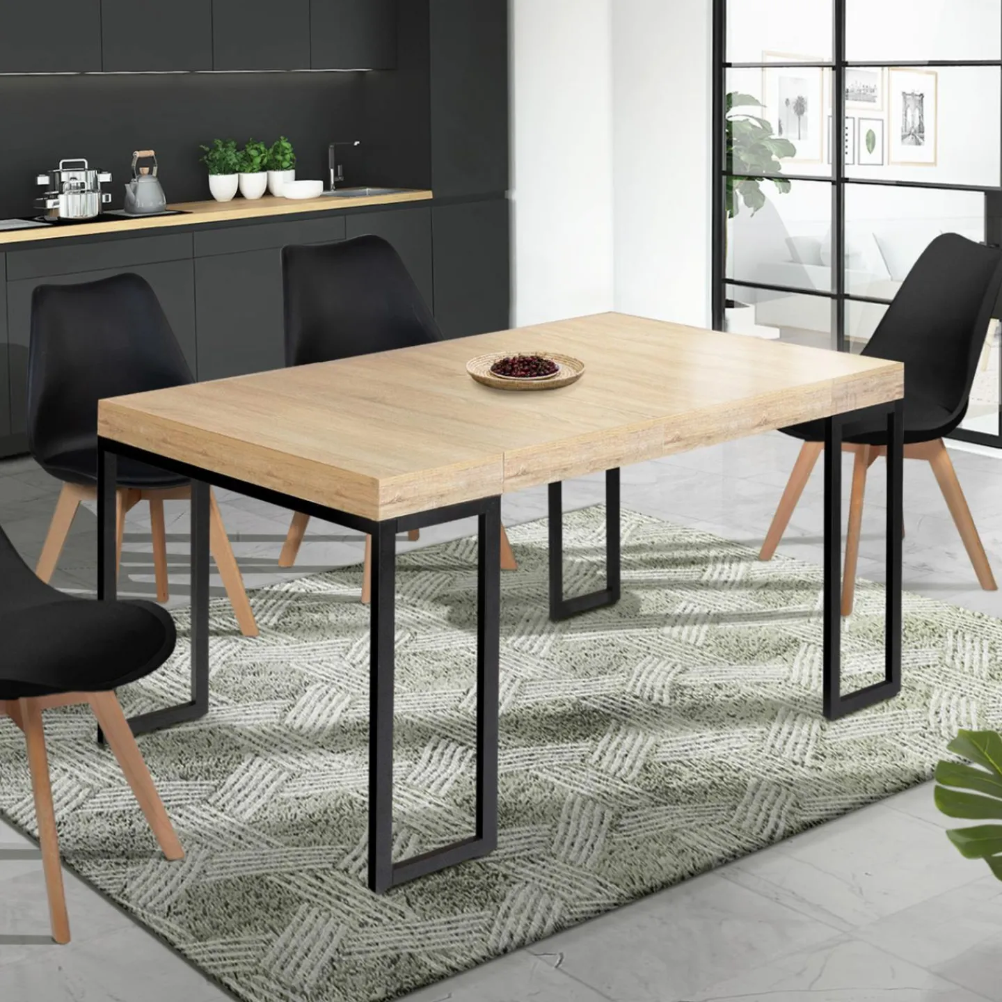 Console extensible industrielle 140 cm*IDMarket Discount