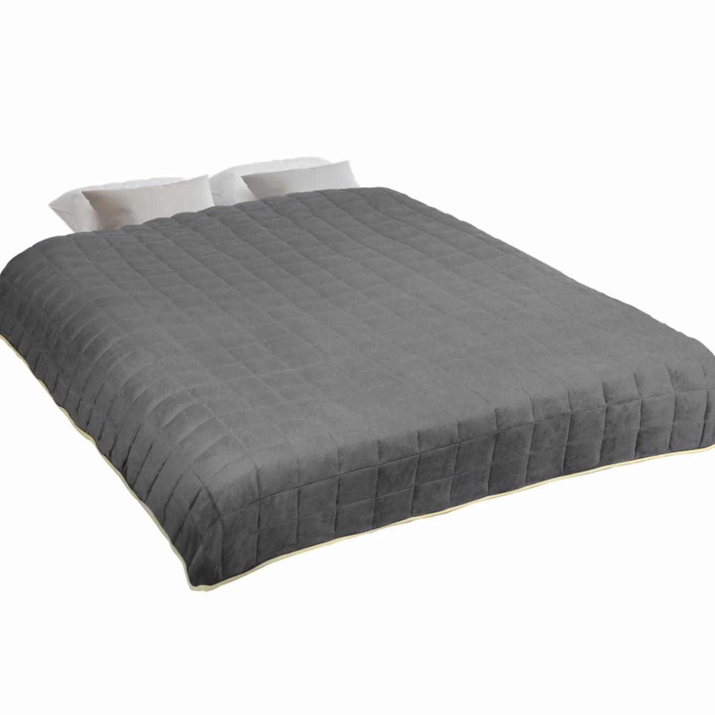 Couverture lestée 7kg 150x200 cm gris et crème*IDMarket Clearance