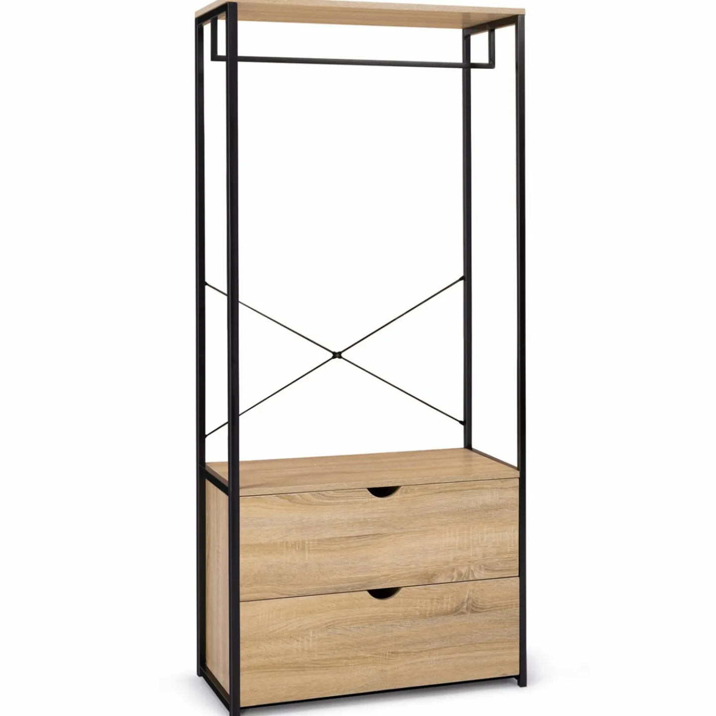 Dressing industriel 2 tiroirs 80 cm*IDMarket Hot
