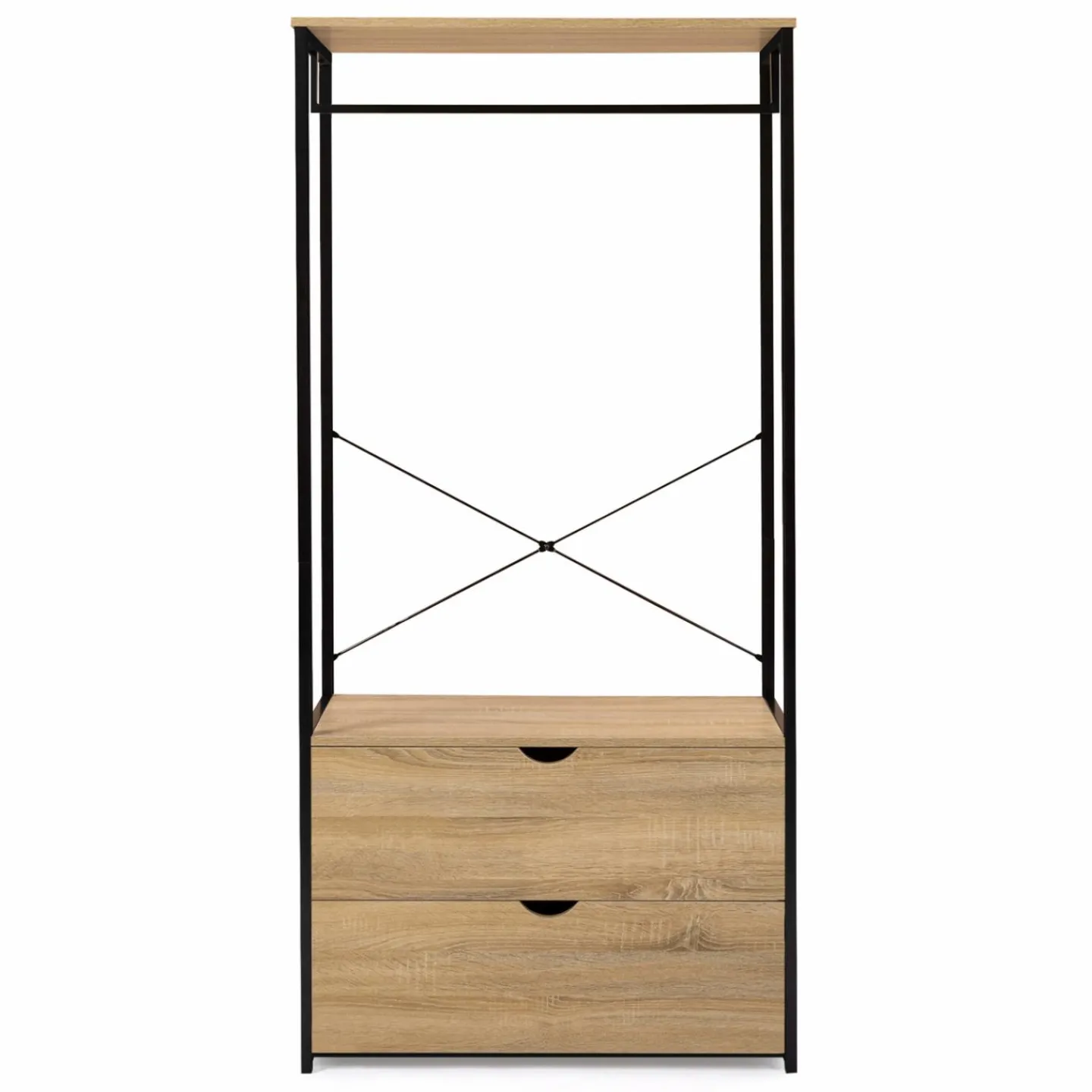 Dressing industriel 2 tiroirs 80 cm*IDMarket Hot