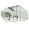 Enclos poulailler 18 m2 parc grillagé 6x3m acier galvanisé*IDMarket Online