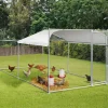 Enclos poules 2x4m acier galvanisé*IDMarket New