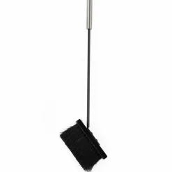 Ensemble d'accessoires de cheminée noir inox avec support*IDMarket Best